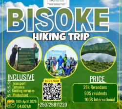 Kigali bisoke hiking trip  Hello beautiful hikers! 🎉  Get ready for an exciting adventure! Join us for BISOKE HIKE trip this Saturday,April 18th! 🏞️