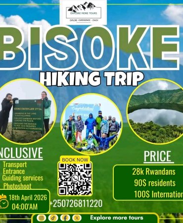 Kigali bisoke hiking trip  Hello beautiful hikers! 🎉  Get ready for an exciting adventure! Join us for BISOKE HIKE trip this Saturday,April 18th! 🏞️